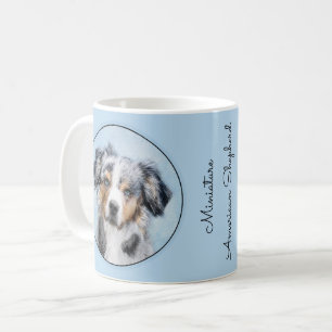 Miniature American Shepherd Painting - Hund Art Kaffemugg