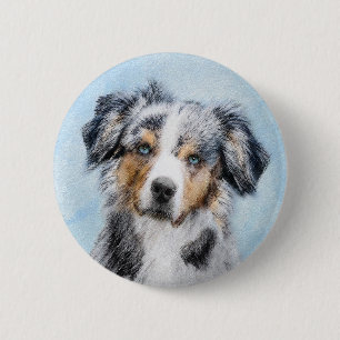 Miniature American Shepherd Painting - Hund Art Knapp