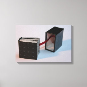 Miniature Artis t Bok med dess box öppen Canvas