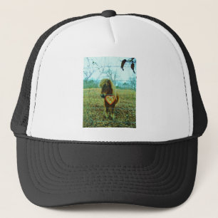 Miniature Brown horse Valentine Heart Keps