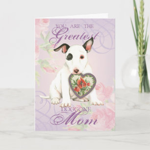Miniature Bull Terrier Heart Mamma Kort
