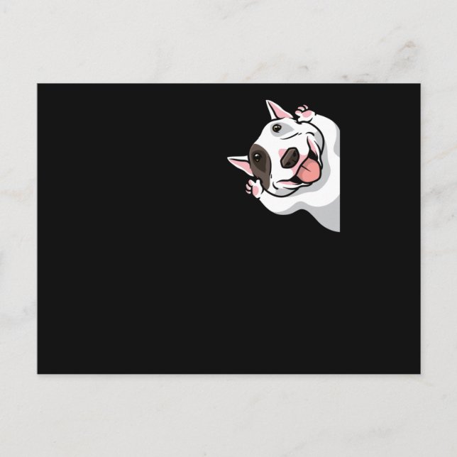 Miniature Bull Terrier Hund Funny Vykort (Framsida)