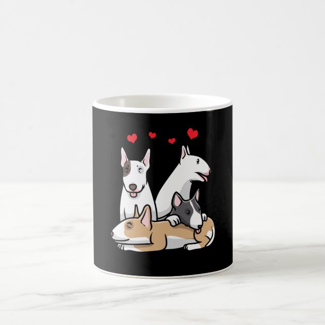 Miniature Bull Terrier Hund Kaffemugg (Center)