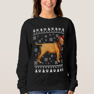 Miniature Bull Terrier Hund Santa Hat Julafton Ugl T Shirt