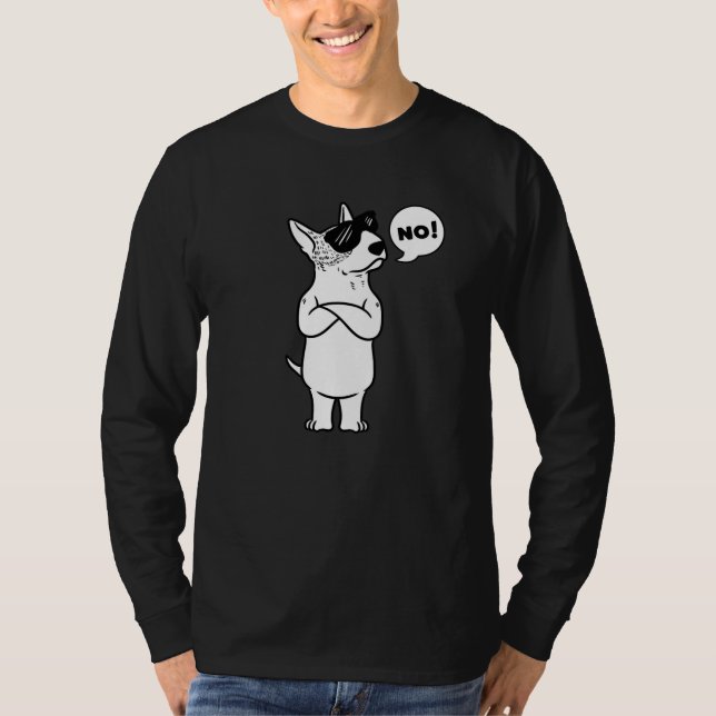 Miniature Bull Terrier Hund T Shirt (Framsida)
