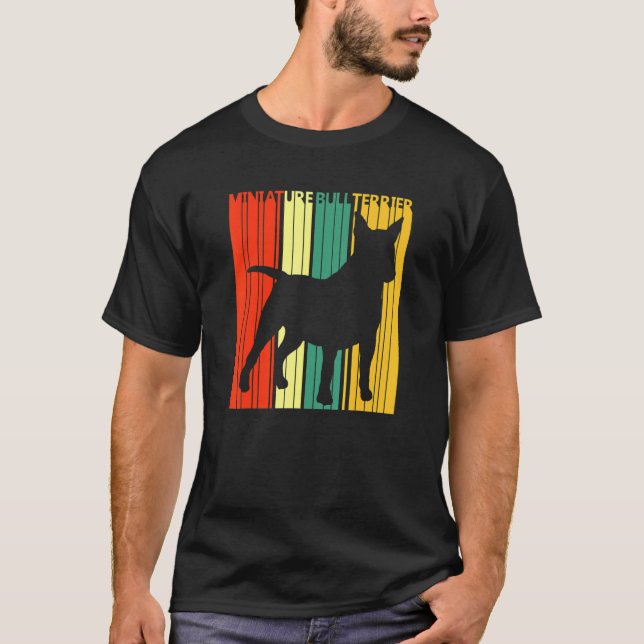 Miniature Bull Terrier Hund T Shirt (Framsida)