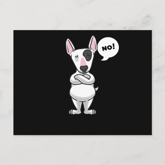Miniature Bull Terrier Hund Vykort (Framsida)
