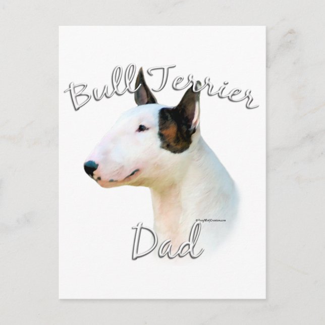 Miniature Bull Terrier Pappa 2 Vykort (Framsida)