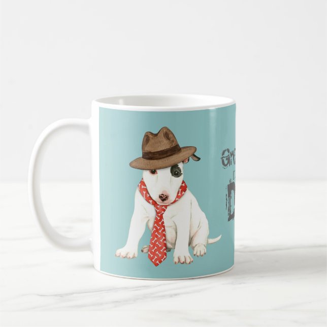 Miniature Bull Terrier Pappa Kaffemugg (Vänster)