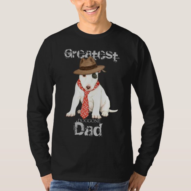 Miniature Bull Terrier Pappa T Shirt (Framsida)