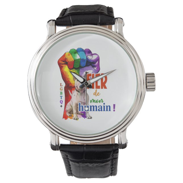 Miniature Bullskräcker hund Armbandsur (Framsida)