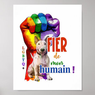 Miniature Bullskräcker hund Poster