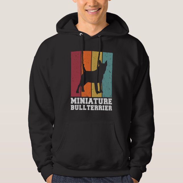 Miniature Bullterrier Vintage Hoodie (Framsida)