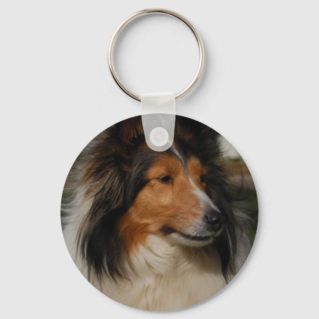Miniature Collie Keychain Nyckelring (Framsida)