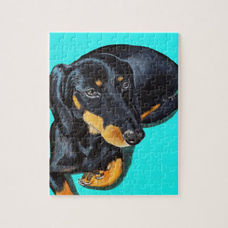 Miniature Dachshund Painting Pussel