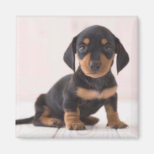 Miniature Dachshund Sitta Magnet (Framsidan)