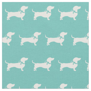 Miniature Dachshund Weiner Hund Silhouette Pet Tea Tyg