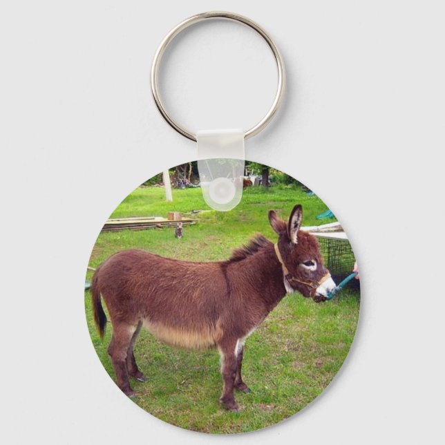 Miniature Donkey Keychain Nyckelring (Framsida)