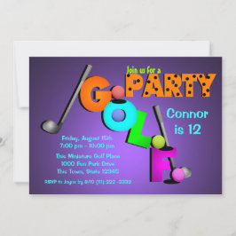 Miniature Golf Party Inbjudningar