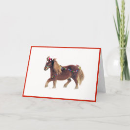 Miniature Horse God jul Card Tack Kort