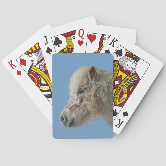 Miniature Horse Headshot Casinokort (Baksidan)