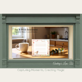 Miniature Horse Storybook Valentine’s Day Script Post-it Block