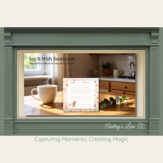 Miniature Horse Storybook Valentine’s Day Script Post-it Block (Skapare uppladdad)