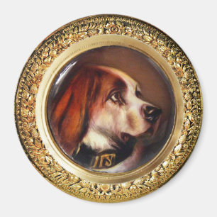 MINIATURE HUND PORTRÄTT Bloodhound Magnet