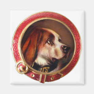 MINIATURE HUND PORTRÄTT Bloodhound Magnet
