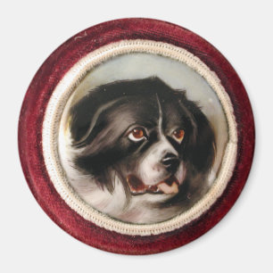 MINIATURE HUND PORTRÄTT Newfoundland Magnet