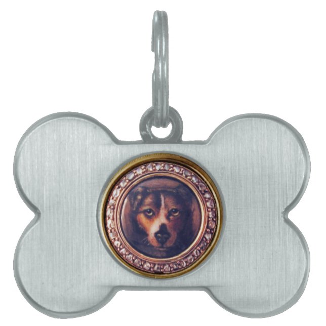 MINIATURE HUND PORTRÄTT Pincher ID-bricka Husdjur (Framsidan)