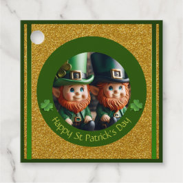 Miniature Leprechaun St patrick's day Tack FT Gåvor Etiketter
