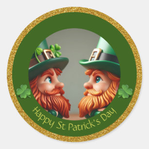 Miniature Leprechaun St patrick's day Tack RS04 Runt Klistermärke