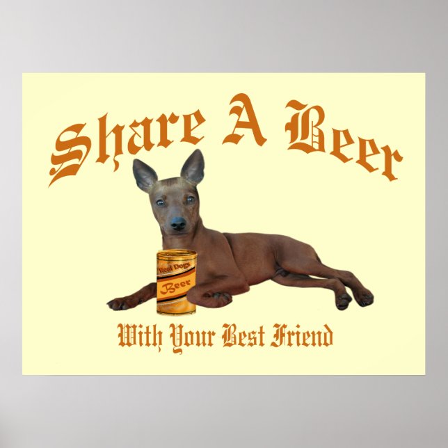 Miniature Pinscher  A Beer Poster (Framsidan)