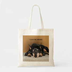 Miniature Pinscher alias Min Pin Kärlek Pet Namn Tygkasse