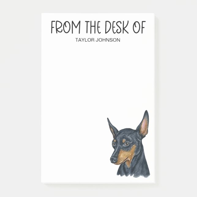 Miniature Pinscher Älskare Post-it Block (Framsida)