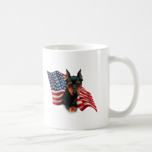 Miniature Pinscher (blk) Flagga Kaffemugg
