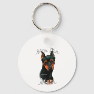 Miniature Pinscher (blk) Mamma 2 Nyckelring