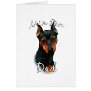 Miniature Pinscher (blk) Pappa 2 Hälsningskort