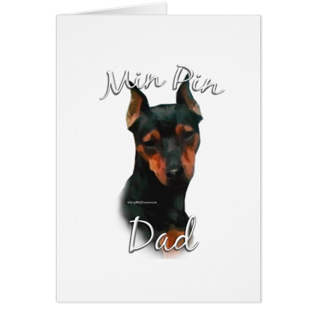 Miniature Pinscher (blk) Pappa 2 Hälsningskort (Framsidan)