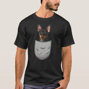 Miniature Pinscher Chest Pocket Minpin Min Pin Hun T Shirt