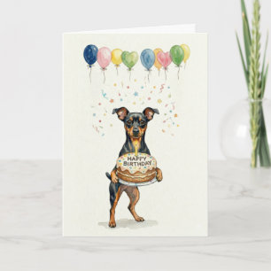 Miniature Pinscher Födelsedags Hund Mamma Min Pin Kort