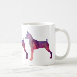 Miniature Pinscher Geometric mönster silhouette Kaffemugg