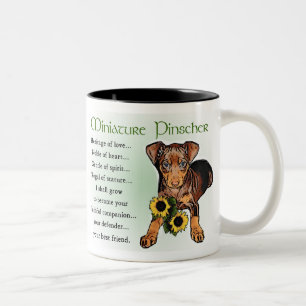 Miniature Pinscher Gifts Två-Tonad Mugg