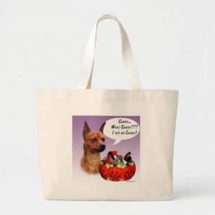 Miniature Pinscher Halloween Candy Jumbo Tygkasse