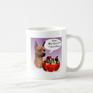 Miniature Pinscher Halloween Candy Kaffemugg