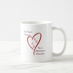 Miniature Pinscher Heart-Tillhör Kaffemugg