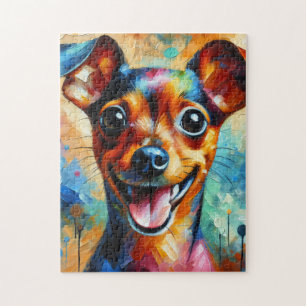 Miniature Pinscher Hund Akryltryck Pussel