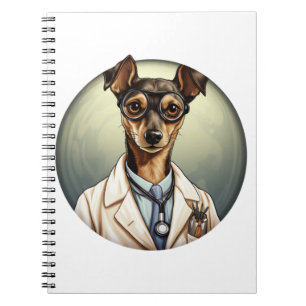 Miniature Pinscher Hund Doktor Anteckningsbok