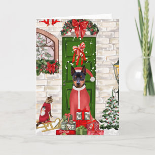 Miniature Pinscher Hund Jul Kort